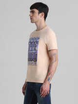 Men's Pink Casual Regular Fit Half Sleeves Tshirt