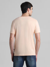 Men's Pink Casual Regular Fit Half Sleeves Tshirt