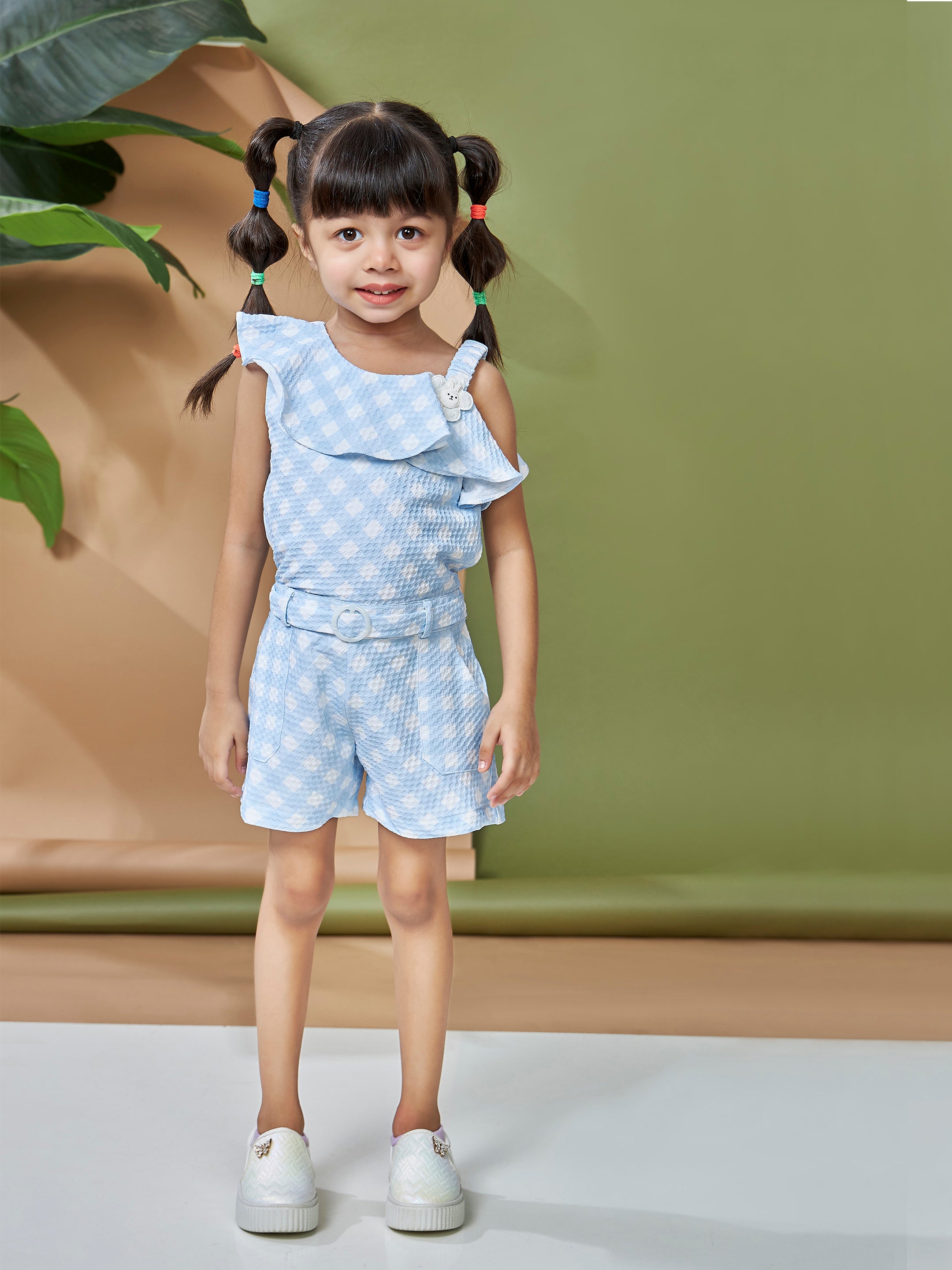 Girls Mid Thigh Length Casual Jumpsuit