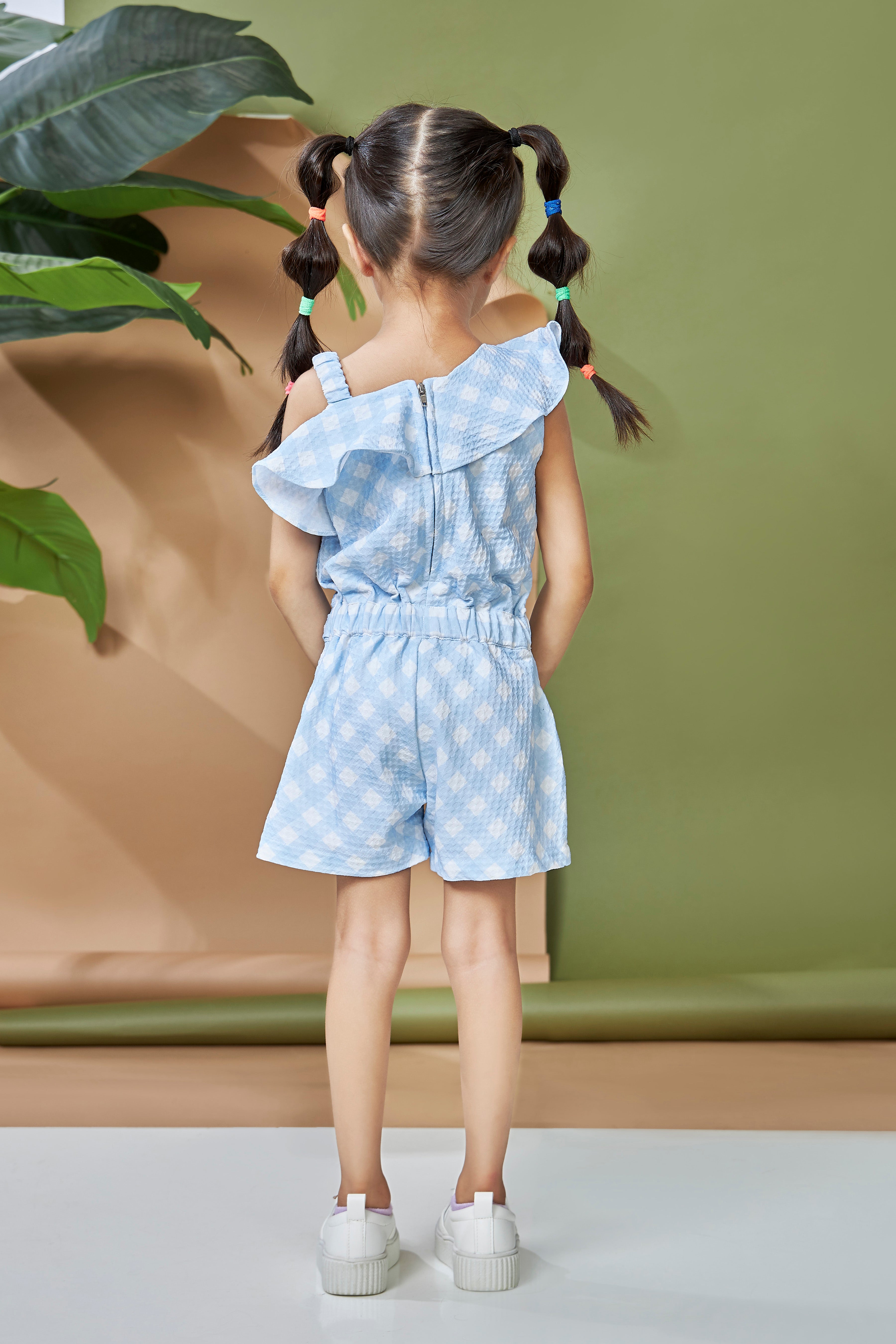 Girls Mid Thigh Length Casual Jumpsuit