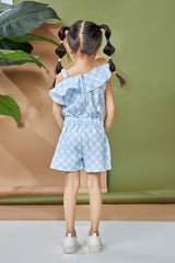 Girls Mid Thigh Length Casual Jumpsuit