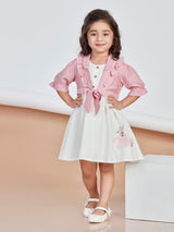 Girls Knee Length Casual Dress Set