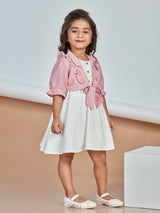 Girls Knee Length Casual Dress Set
