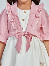 Girls Knee Length Casual Dress Set