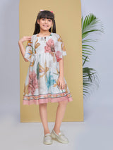 Girls Knee Length Semi Casual Dress