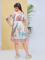 Girls Knee Length Semi Casual Dress