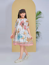 Girls Knee Length Semi Casual Dress