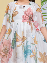 Girls Knee Length Semi Casual Dress