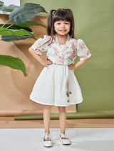 Girls Knee Length Semi Casual Dress Set