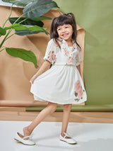 Girls Knee Length Semi Casual Dress Set