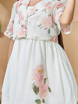 Girls Knee Length Semi Casual Dress Set