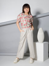 Girls Full Length Semi Party Pant Set