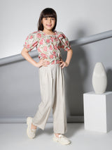 Girls Full Length Semi Party Pant Set