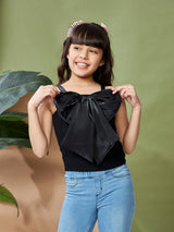 Girls Sleeveless Regular Fit Party Top