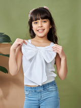 Girls Sleeveless Regular Fit Party Top