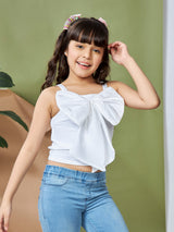 Girls Sleeveless Regular Fit Party Top