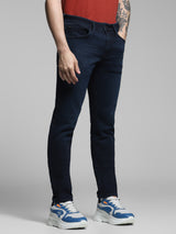Men's Blue Casual Slim Fit Solid  Jeans