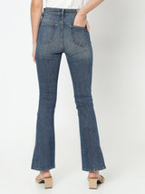 Women's Blue High Rise Bootcut Jeans