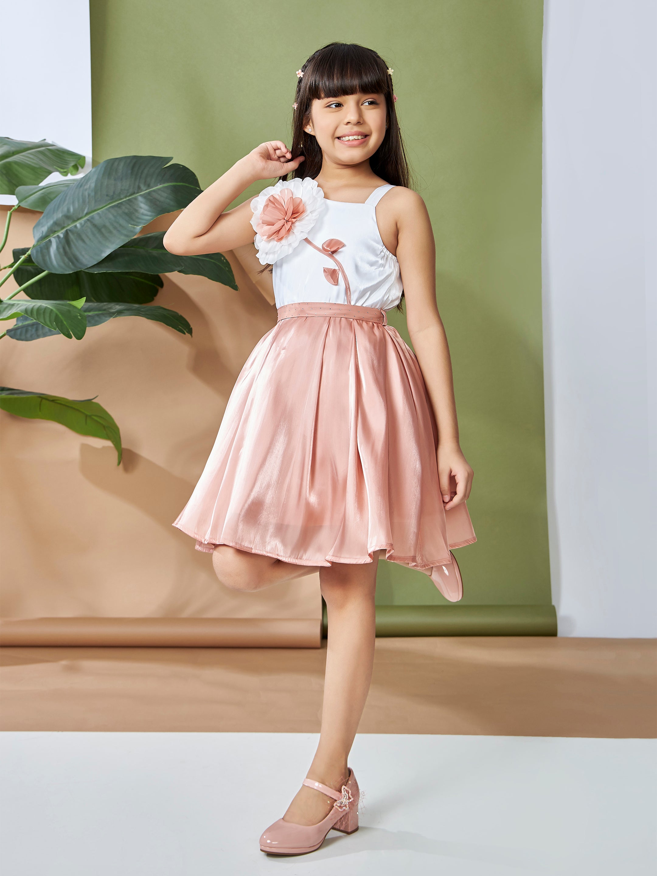 Girls Knee Length Party Dress