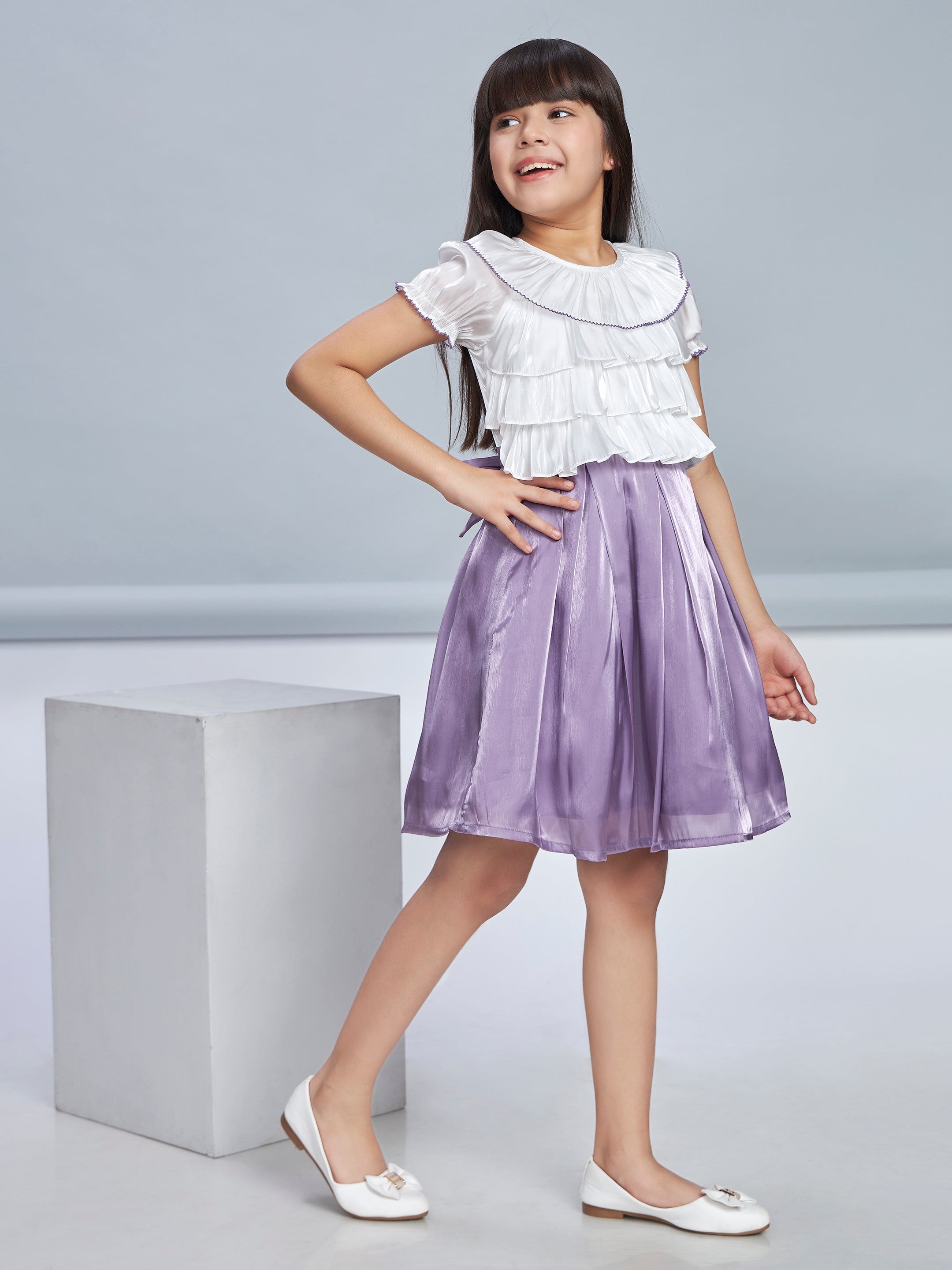 Girls Knee Length Casual Dress