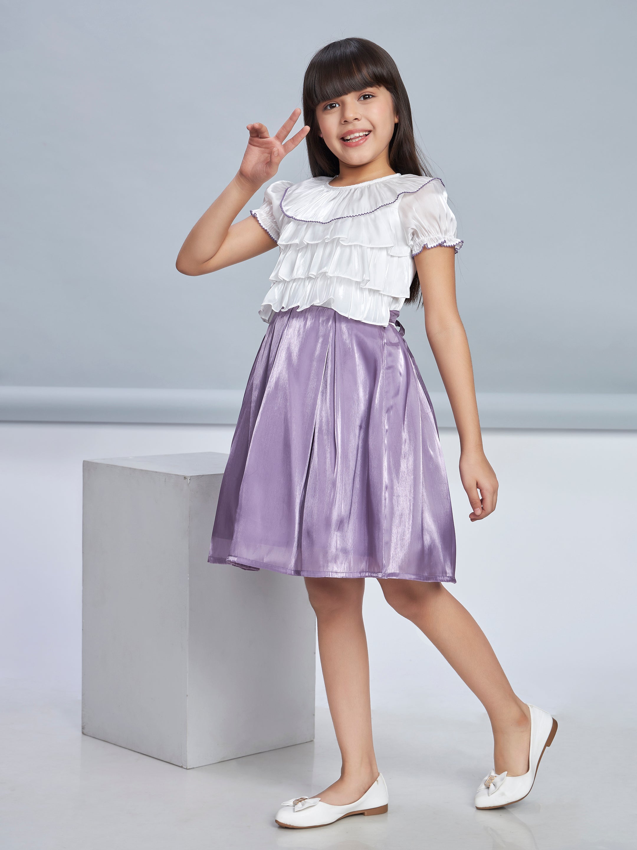 Girls Knee Length Casual Dress