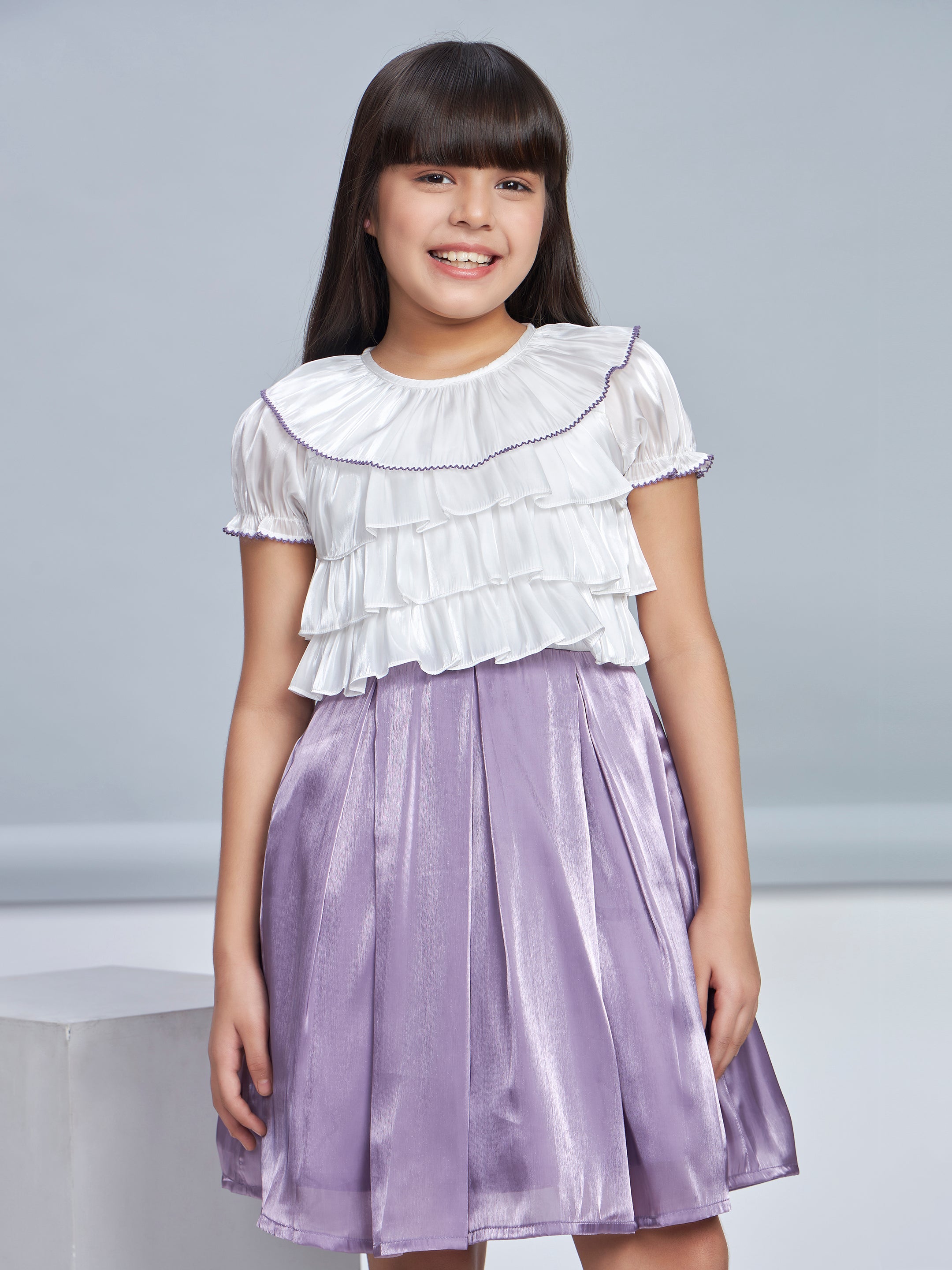 Girls Knee Length Casual Dress