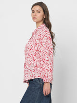 Women's White Floral Shirt