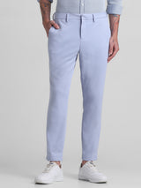 Men's Blue Casual Slim Fit Stretchable Trouser