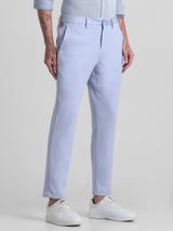 Men's Blue Casual Slim Fit Stretchable Trouser