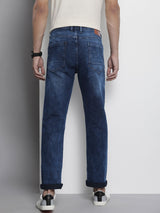 Men's Slim Straight Fit Solid Mid Rise Stretchable Jeans