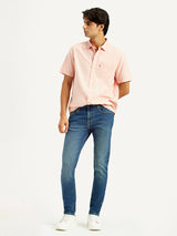 Men's Dark Indigo Casual Slim Fit Solid Jeans