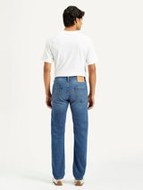 Men's Mid Indigo Casual Slim Fit Solid Jeans