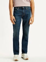 Men's Dark Indigo Casual Straight Fit Solid Jeans