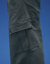 Men's Grey Casual Regular Fit Solid Cargo