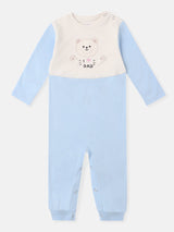 Boys Blue Casual Printed Sleepsuit