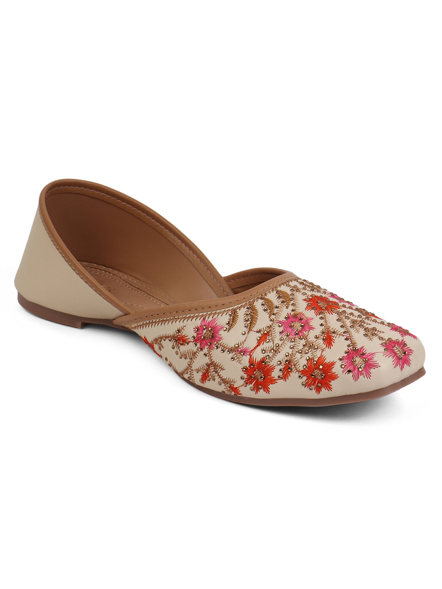 Women's Beige Casual Slip-On Flats