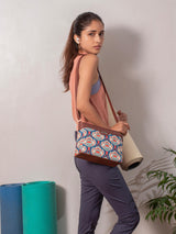 Women's Blue Vegan Leather Finish Sling Bag - 3.69L