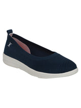 Women's Navy Fly Knit Comfort Slip-On Ballet Flats