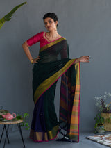 Women's Multicolor Cotton Saree