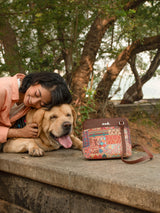 Women's Multicolor Vegan Leather Finish Sling Bag - 4.1L