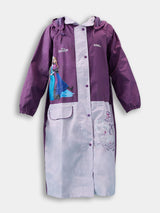 Kids Purple Zipper Raincoat