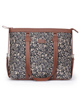 Women's Black Vegan Leather Finish Shoulder Bag - 13.8L