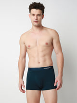 Men's Teal Green Mid-Rise Solid Trunk
