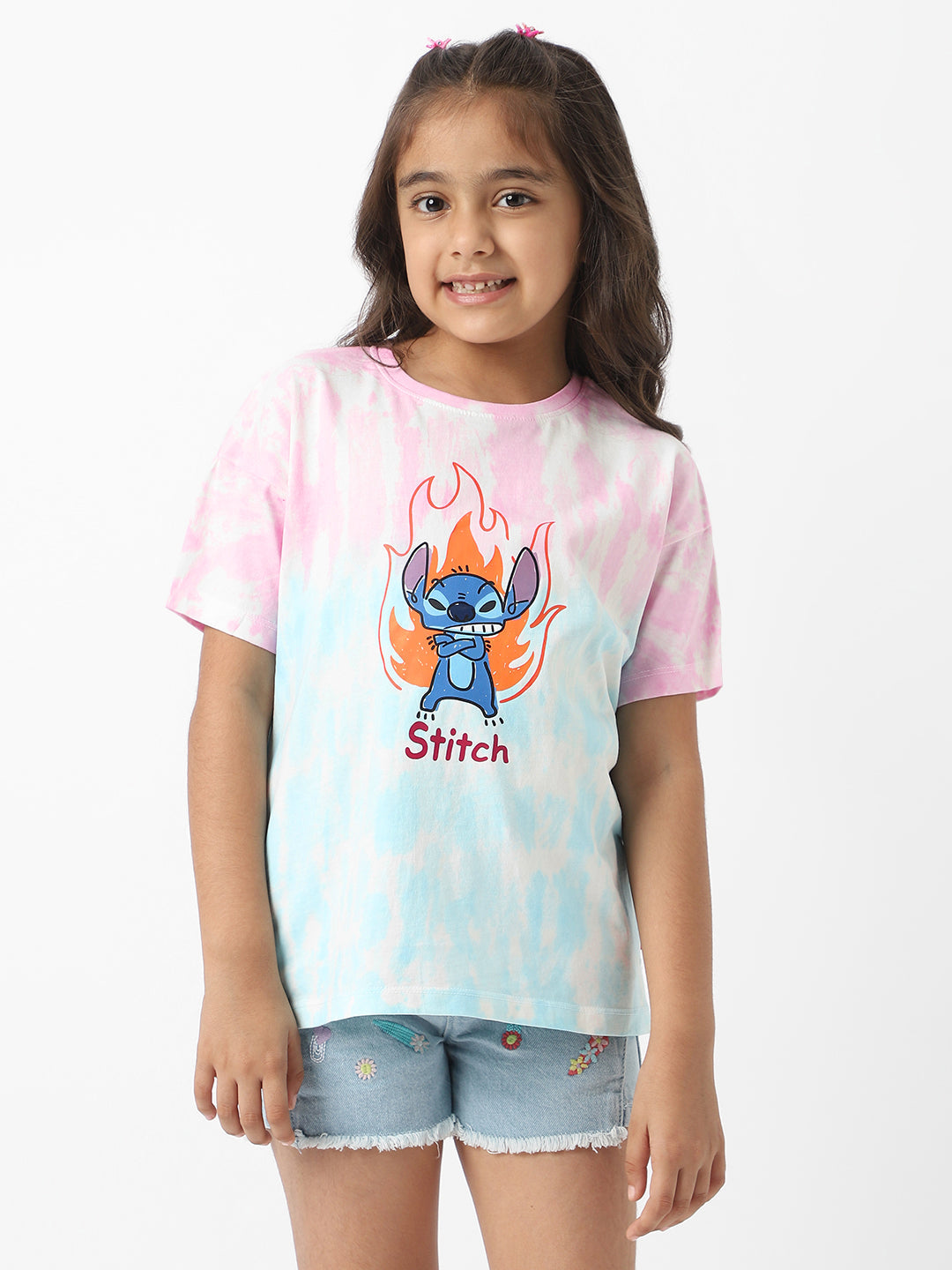 Girls Multicolor Casual Printed Tshirt