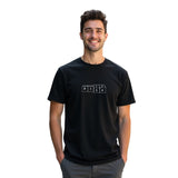 Men's Black Half Sleeves Graphic Printed Cotton Tshirt