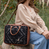 Women's Black Midnight Bloom Laptop Bag