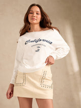 Women's Off White Varsity Graphic Sweatshirt