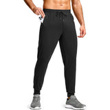 Men's Black Cotton Regular Knit Solid Jogger