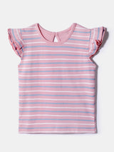 Girls Multicolor Cotton Printed Top - Pack of 2