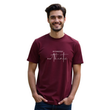 Men's Maroon Half Sleeves Graphic Printed Cotton Tshirt